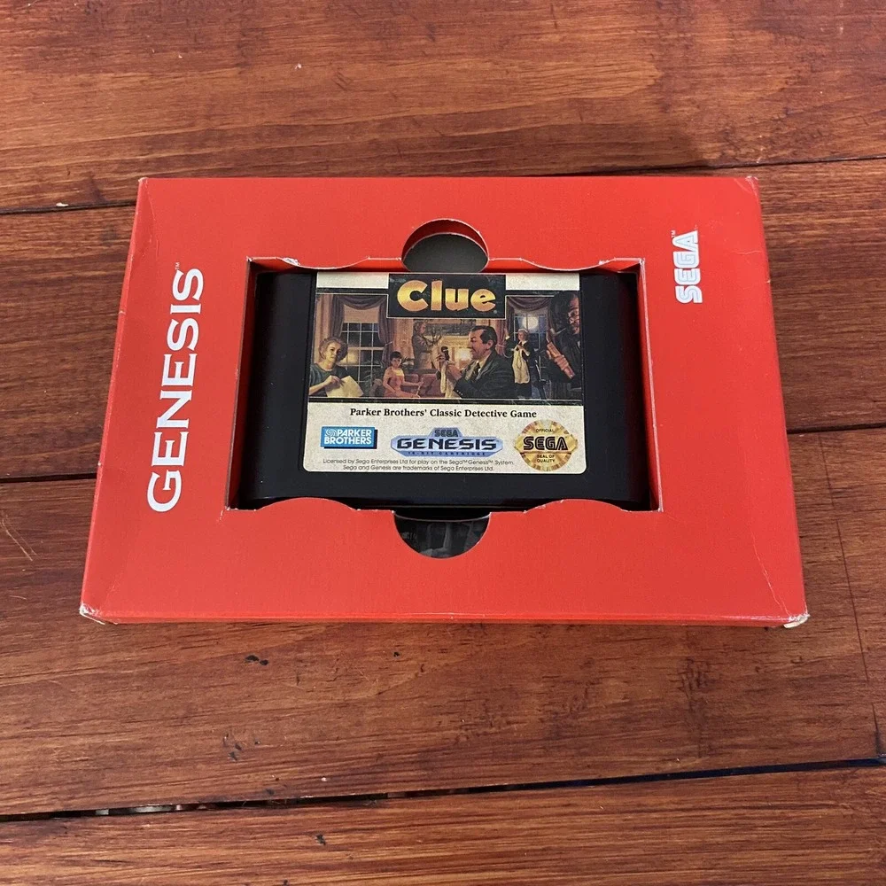 Sega Genesis Console Clue Game W/ Case 1992‎